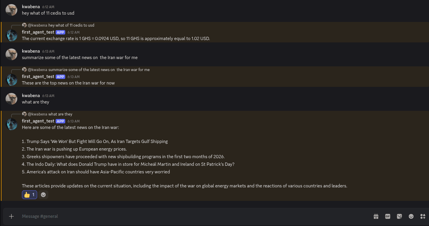 AI Agent Discord Bot